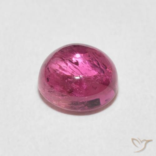 Tormalina Rosa hot naturale da 1.38 ct, Rotondo, Trasparente