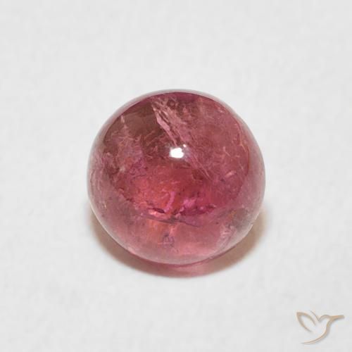 1.24ct Naturale Rosso chiaro Tormalina, Rotondo, Trasparente