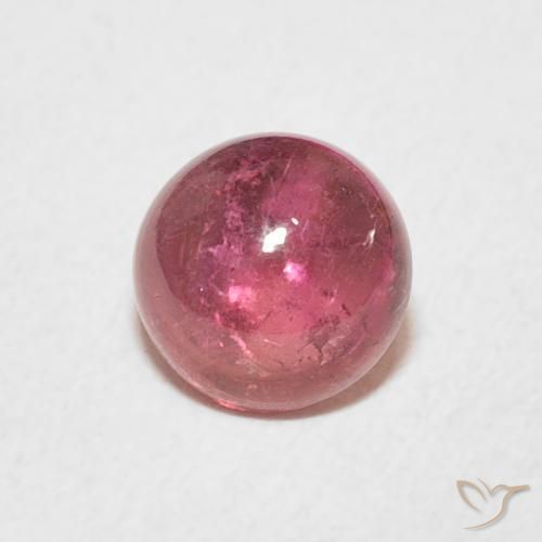 Tormalina Cremisi Profondo naturale da 1.18 ct, Rotondo, Trasparente