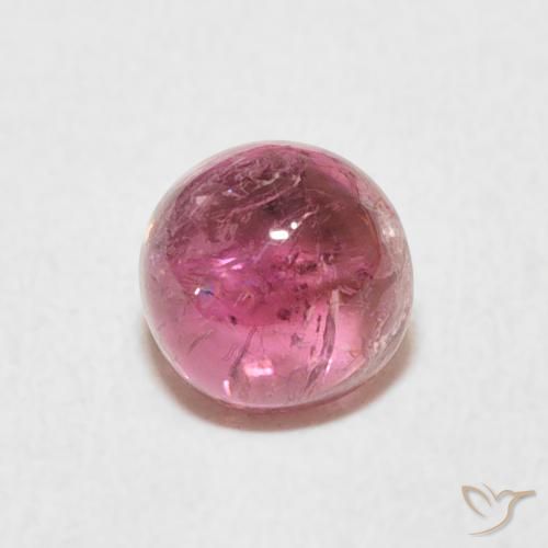 Tormalina Rosa hot naturale da 1.23 ct, Rotondo, Trasparente