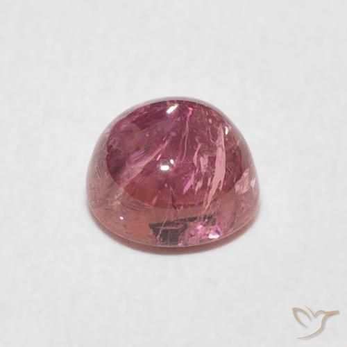 Tormalina Rosa hot naturale da 1.23 ct, Rotondo, Trasparente