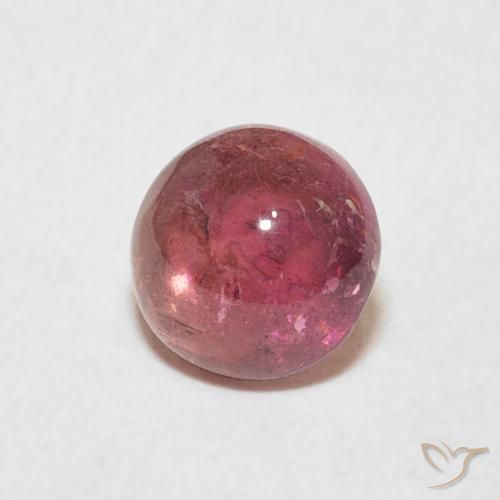 Tormalina Punch di frutta rosso naturale da 1.13 ct, Rotondo, Trasparente