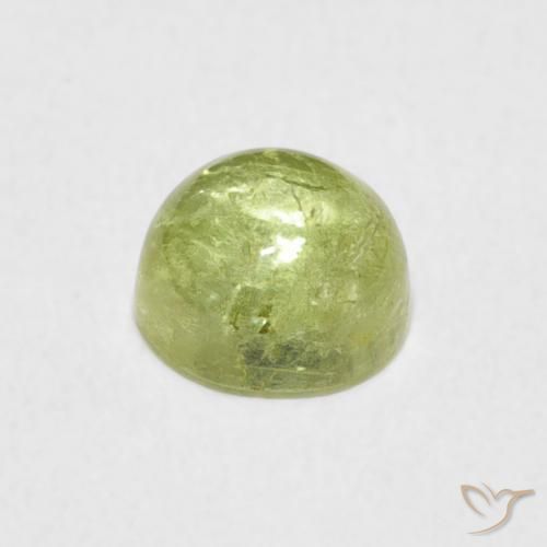 Tormalina Verde chiaro naturale da 1.17 ct, Rotondo, Trasparente
