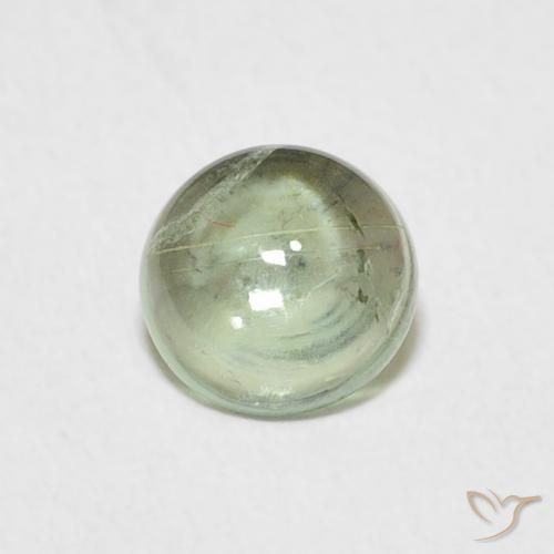 0.78ct Naturale Verde nocciola chiaro Tormalina, Rotondo, Trasparente