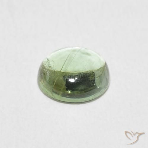 Tormalina Verde nocciola chiaro naturale da 0.78 ct, Rotondo, Trasparente
