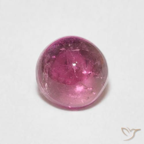 0.69ct Naturale Magenta intenso Tormalina, Rotondo, Trasparente