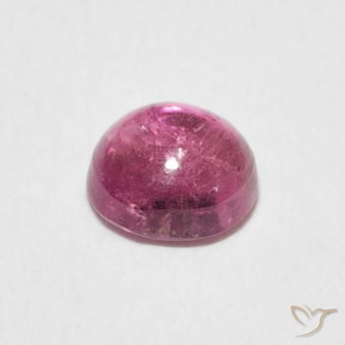 Tormalina Magenta intenso naturale da 0.69 ct, Rotondo, Trasparente