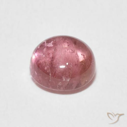 Tormalina Rosa chiaro naturale da 1.23 ct, Rotondo, Trasparente