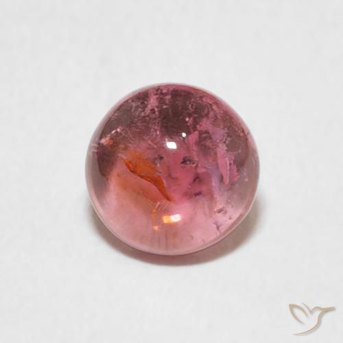 1.00ct Naturale Rosa medio Tormalina, Rotondo, Trasparente