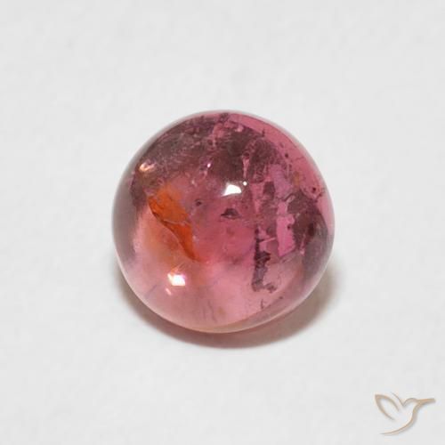 Tormalina Rosa medio naturale da 1.00 ct, Rotondo, Trasparente