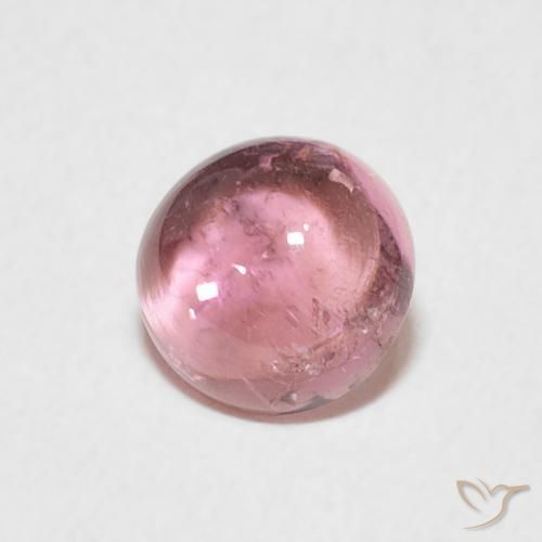 Tormalina Rosa chiaro naturale da 1.03 ct, Rotondo, Trasparente