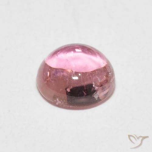 Tormalina Rosa chiaro naturale da 1.03 ct, Rotondo, Trasparente