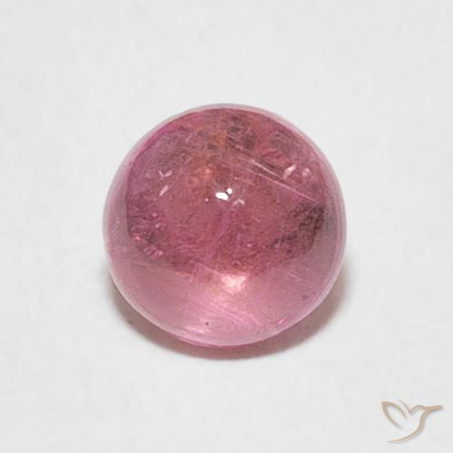 0.93ct Naturale Tono rosa caldo Tormalina, Rotondo, Trasparente