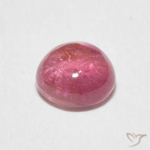 Tormalina Tono rosa caldo naturale da 0.93 ct, Rotondo, Trasparente