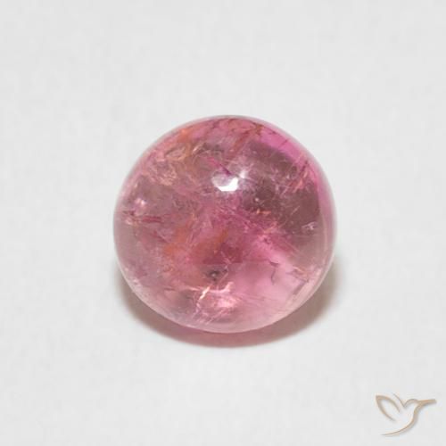 0.95ct Naturale Tono rosa caldo Tormalina, Rotondo, Trasparente