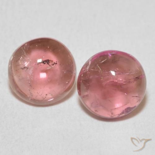 2.07ctw Naturale Rosa arancio Tormalina, Rotondo, Trasparente