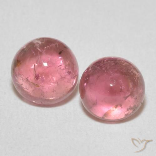 2.15ctw Naturale Rosa gomma da masticare Tormalina, Rotondo, Trasparente