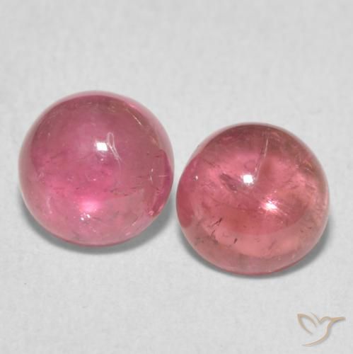 2.30ctw Naturale Tono rosa caldo Tormalina, Rotondo, Trasparente