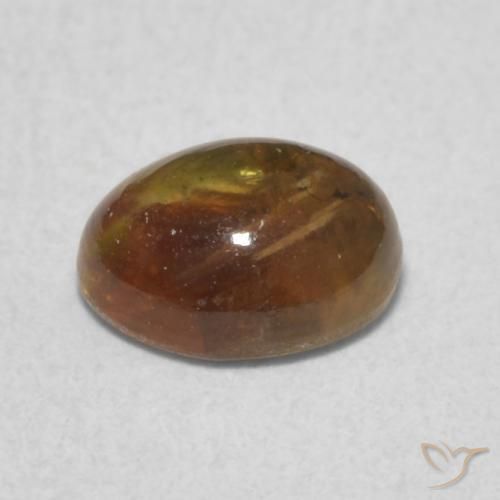 Tormalina Marrone Arachidi naturale da 0.84 ct, Ovale, Trasparente