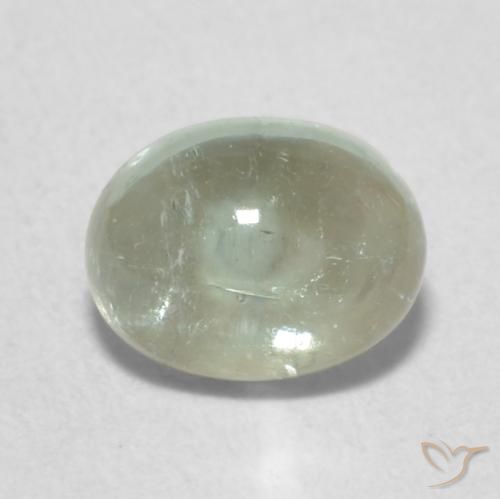 0.87ct Naturale Verde chiaro Tormalina, Ovale, Trasparente
