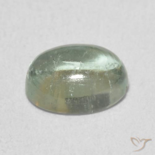 Tormalina Verde chiaro naturale da 0.87 ct, Ovale, Trasparente