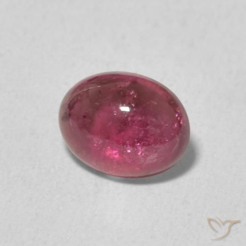 Tormalina Rosso purpureo naturale da 1.13 ct, Ovale, Trasparente