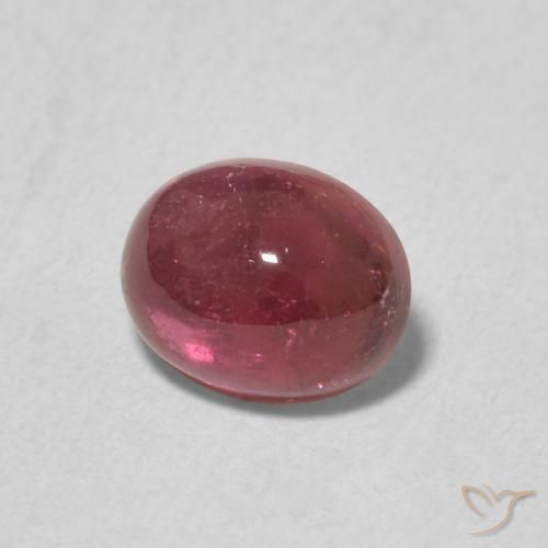 Tormalina Rosso Merlot naturale da 1.21 ct, Ovale, Trasparente