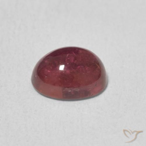 Tormalina Rosso Merlot naturale da 1.21 ct, Ovale, Trasparente
