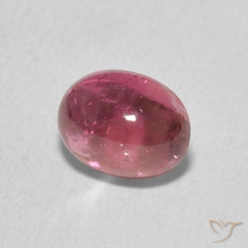 Tormalina Rosso lampone naturale da 1.36 ct, Ovale, Trasparente