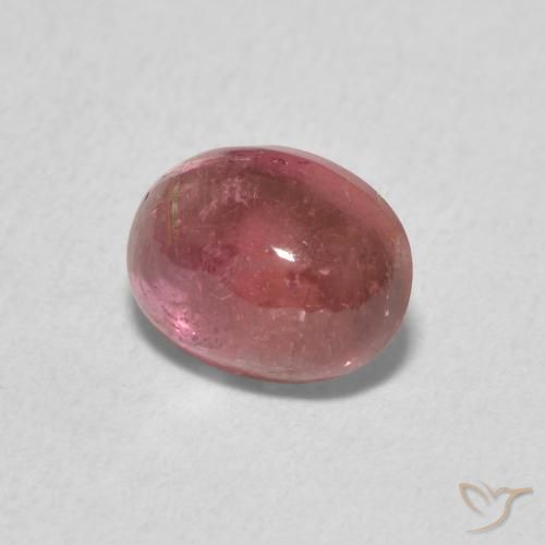 Tormalina Rosa intenso intenso naturale da 1.37 ct, Ovale, Trasparente