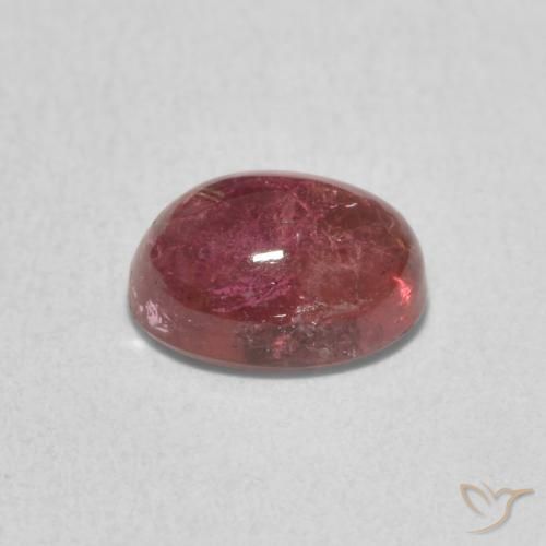 Tormalina Rosa intenso intenso naturale da 1.37 ct, Ovale, Trasparente