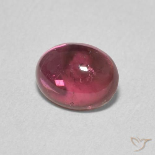 Tormalina Magenta intenso naturale da 1.10 ct, Ovale, Trasparente