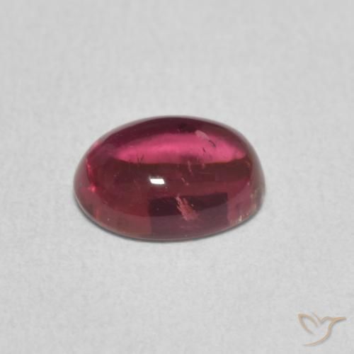 Tormalina Magenta intenso naturale da 1.10 ct, Ovale, Trasparente