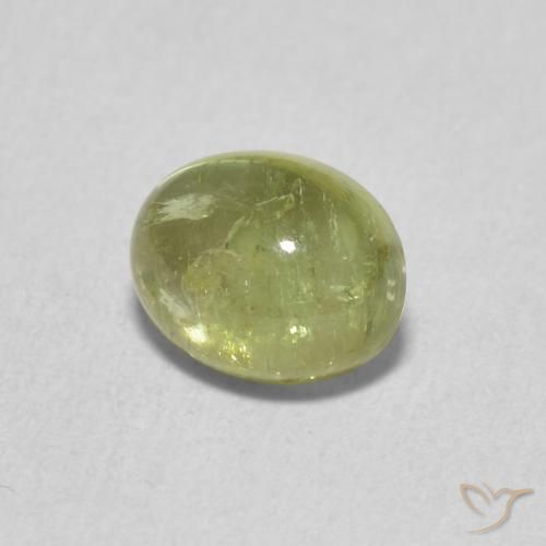 Tormalina Verde giallastro naturale da 1.20 ct, Ovale, Trasparente