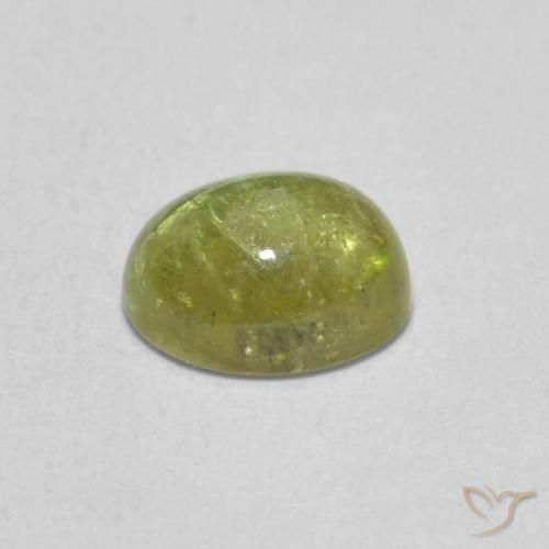 Tormalina Verde giallastro naturale da 1.20 ct, Ovale, Trasparente