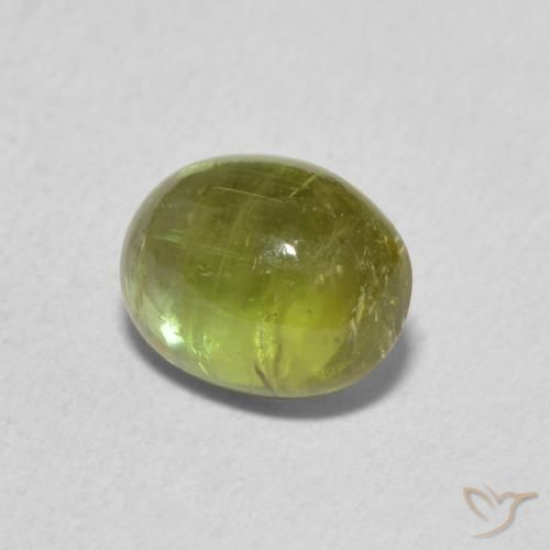 Tormalina Verde foresta chiaro naturale da 1.39 ct, Ovale, Trasparente