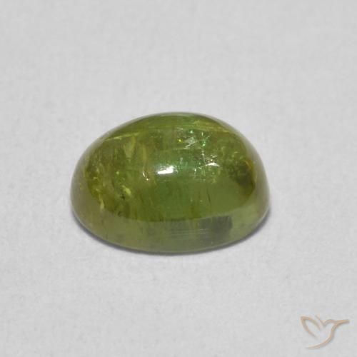 Tormalina Verde foresta chiaro naturale da 1.39 ct, Ovale, Trasparente