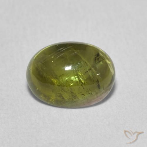 1.29ct Naturale Verde medio Tormalina, Ovale, Trasparente