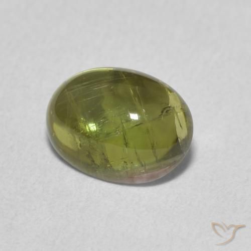 Tormalina Verde medio naturale da 1.29 ct, Ovale, Trasparente