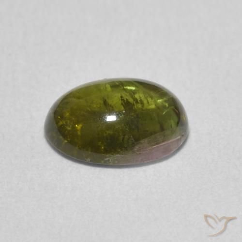 Tormalina Verde medio naturale da 1.29 ct, Ovale, Trasparente