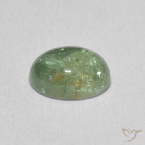 Tormalina Verde chiaro naturale da 1.29 ct, Ovale, Trasparente
