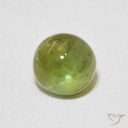 1.24ct Naturale Verde chiaro Tormalina, Rotondo, Trasparente