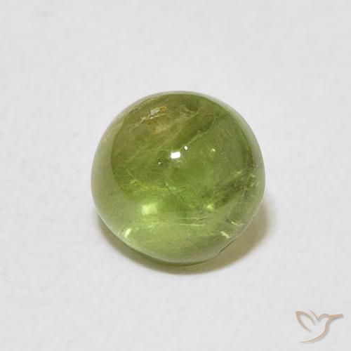 Tormalina Verde chiaro naturale da 1.24 ct, Rotondo, Trasparente