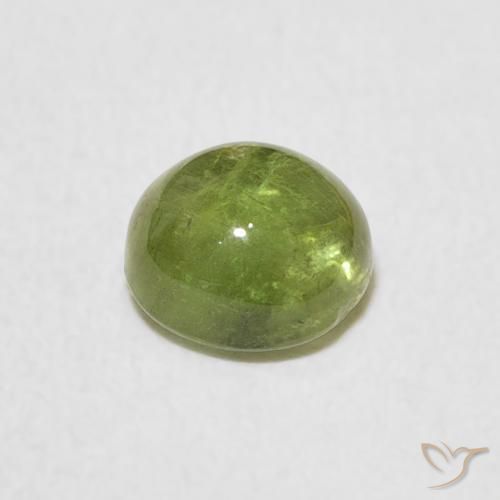 Tormalina Verde chiaro naturale da 1.24 ct, Rotondo, Trasparente