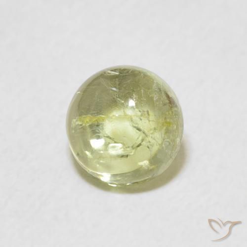 Tormalina Verde chiaro naturale da 1.24 ct, Rotondo, Trasparente