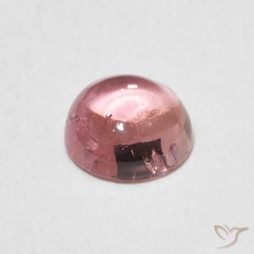 Tormalina Rosa arancio naturale da 0.77 ct, Rotondo, Trasparente