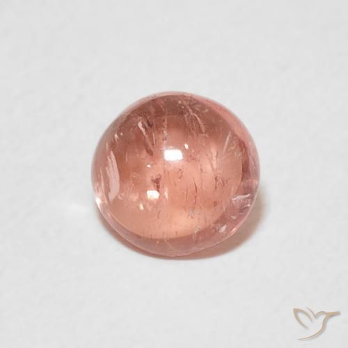 Tormalina Rosa arancione naturale da 0.93 ct, Rotondo, Trasparente