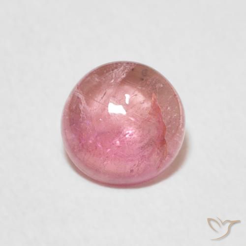 0.88ct Naturale Rosa gomma da masticare Tormalina, Rotondo, Trasparente