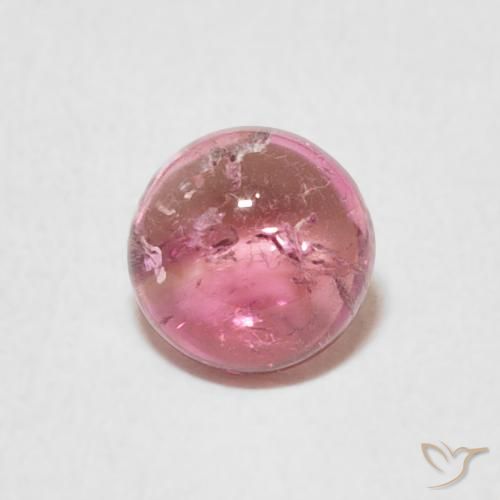 0.90ct Naturale rosa magenta Tormalina, Rotondo, Trasparente