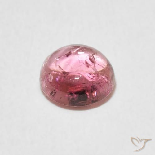 Tormalina rosa magenta naturale da 0.90 ct, Rotondo, Trasparente